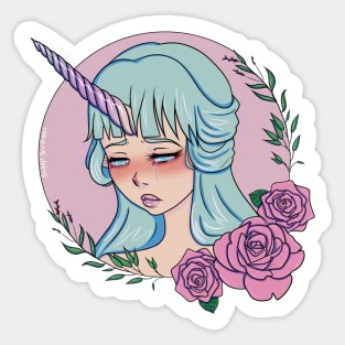 Sad Unicorn Sticker